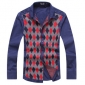 Purple Grid Cotton Men's Shirts
