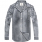 Black & White Grid Cotton Men's Shirts
