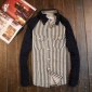 Black & White With Pocket Long Sleeve Men's Shirts