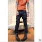 Black With Buttons Lowrise Men's Jeans