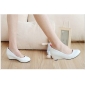 PU Leather White Wear Resistant Women's Casual Shoes