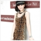 Leopard Grain Sleeveless Knee Length Dresses