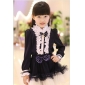 Black Long Sleeve With White Ruffles Children's Shirts & Tops