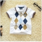 White With Lattice Pure Cotton Children's Shirts