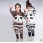 Pure Cotton Loose Panda Images On Children's Shirts