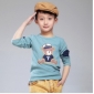 Blue Bear Images On Long Sleeve Children's Shirts