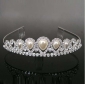 White With Pearls Crown Shape Bridal Hair Accessories