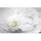 With A Flower Tulle White Bridal Hair Accessories