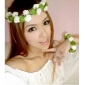 White Green Wreath Shape Adjustable Bridal Hair Accessories