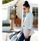 One Button Sim Suit Style Women's Tank Tops