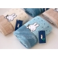 Two Colours Rabbit Images On 100% Cotton Wash Towel