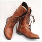 Metal Chain Lace Up Heavy Men's Casual Boots