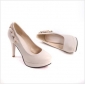 High Heel PU Leather Simple Style Platform Shoes