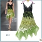 Green V Neck Lace Dresses