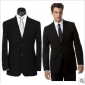 Black Casual Two Buttons Men's Suits