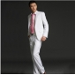 White One Button Bridegroom Men's Suits
