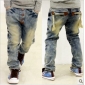 Light Blue With Buttons Casual Kid's Jeans