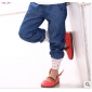 Blue Loose Cotton Children's Jeans