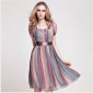 Knee Length Chiffon Colourful Dresses