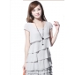 Gray Chiffon With Many Layers Dresses