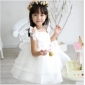 White V Neck Ankle Length Flower Girl Dresses