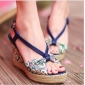 Blue Flax Wedges High Heel Women's Sandals