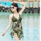 Green Chiffon Sexy Women's Swimwear