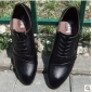 Black Leather Lace Up Men's Dress Shoes