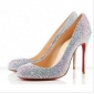 White High Heel With Diamond Women's Dress Shoes