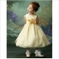 Light Yellow Sleeveless Tulle Flower Girl Dresses