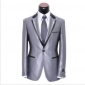 One Button Silver Wedding Groom Suits