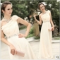 Ivory One Shoulder Chiffon Bridesmaid Dresses