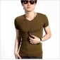 V Neck Casual Short Sleeve Men's T-Shirts