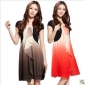 Short Sleeve Chiffon Knee Length Dresses