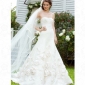 White Flowers On Beach A-line Wedding Dresses