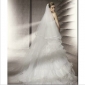 One Tier Fingertip White Bridal Veils