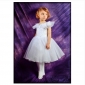 White Short Sleeve Lace Up Flower Girl Dresses