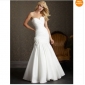 White Backless Beach Princess Wedding Dresses