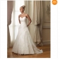 Lace Floor Length Backless Elegant Princess Wedding Dresses