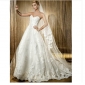 White Lace With Long Tail Floor Length Beach Wedding Dresses