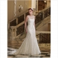Backless Lace Long Tail Tulle Beach Wedding Dresses