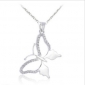 Butterfly Style Necklace With Diamond Office Lady Accessories