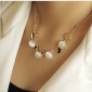 Round Shape Shiny Necklace Office Lady Accessories