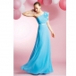 Ruffles Chiffon Light Blue Ankle Length Beach Wedding Dresses