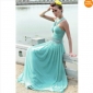Beaded Silky Backless Light Blue Beach Wedding Dresses