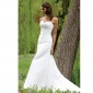 White Beach Backless Satin Asymmetrical Wedding Dresses