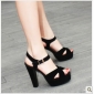 Black High Heel Evening Sexy Platform Shoes