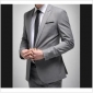 Gray Fashion Relaxed One Button Groom Suits