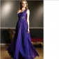 One Shoulder Chiffon Purple Banquet Evening Dresses