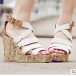 Cream-Coloured Sexy Elegant With Straps Women's Sandals